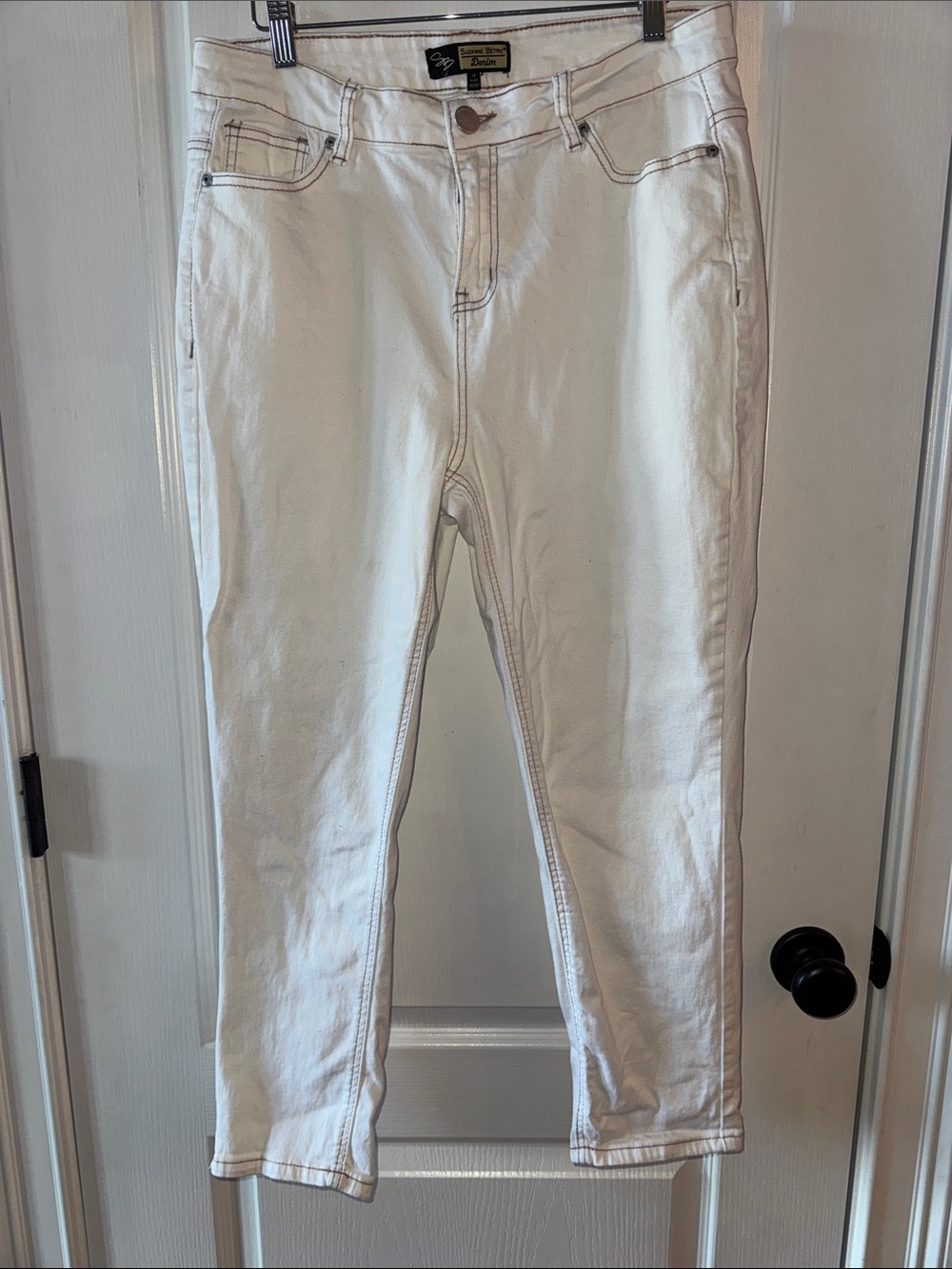 Suzanne Betro White Cropped Women’s Jeans